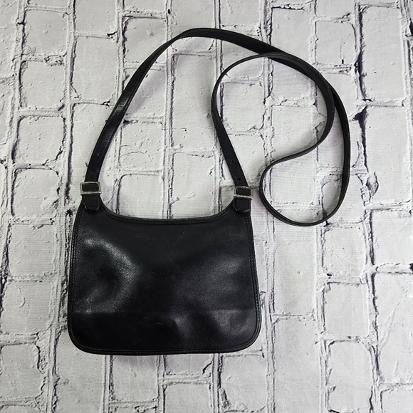 Vtg Coach 9142 black leather flap slim shoulder bag purse - Picture 10 of 10